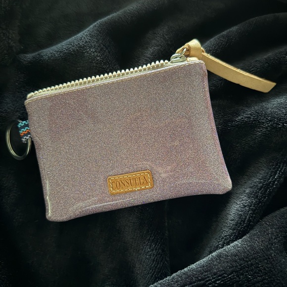 Consuela Glitter card organizer wallet and matching change pouch with - Picture 4 of 7